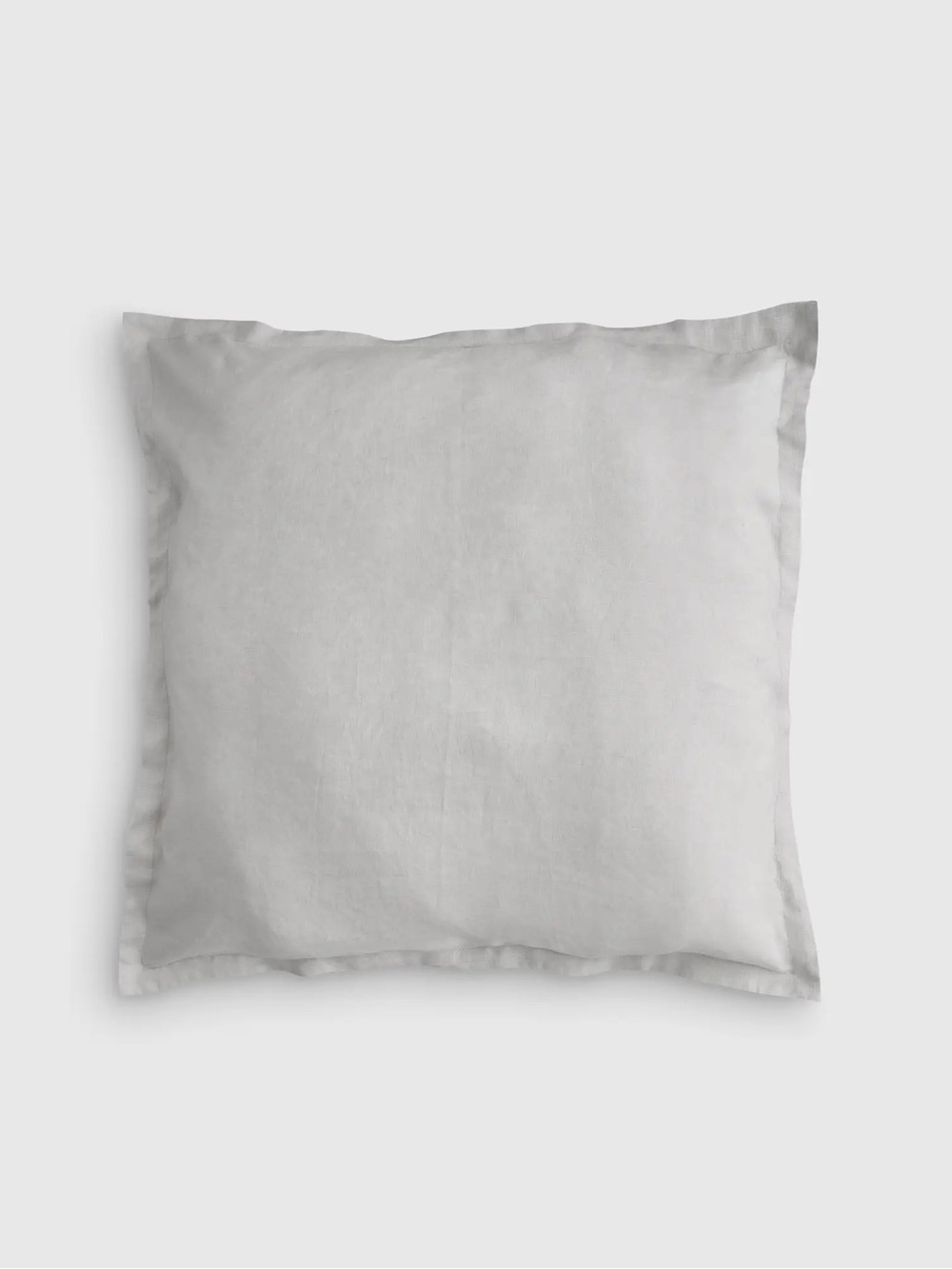 QUINCE European Linen Euro Sham Light Grey 7788